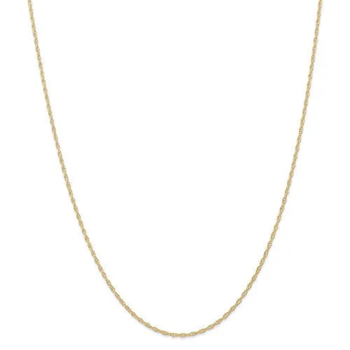 14K Yellow Gold 1.35mm Cable Rope Bracelet Anklet Choker Necklace Pendant Chain