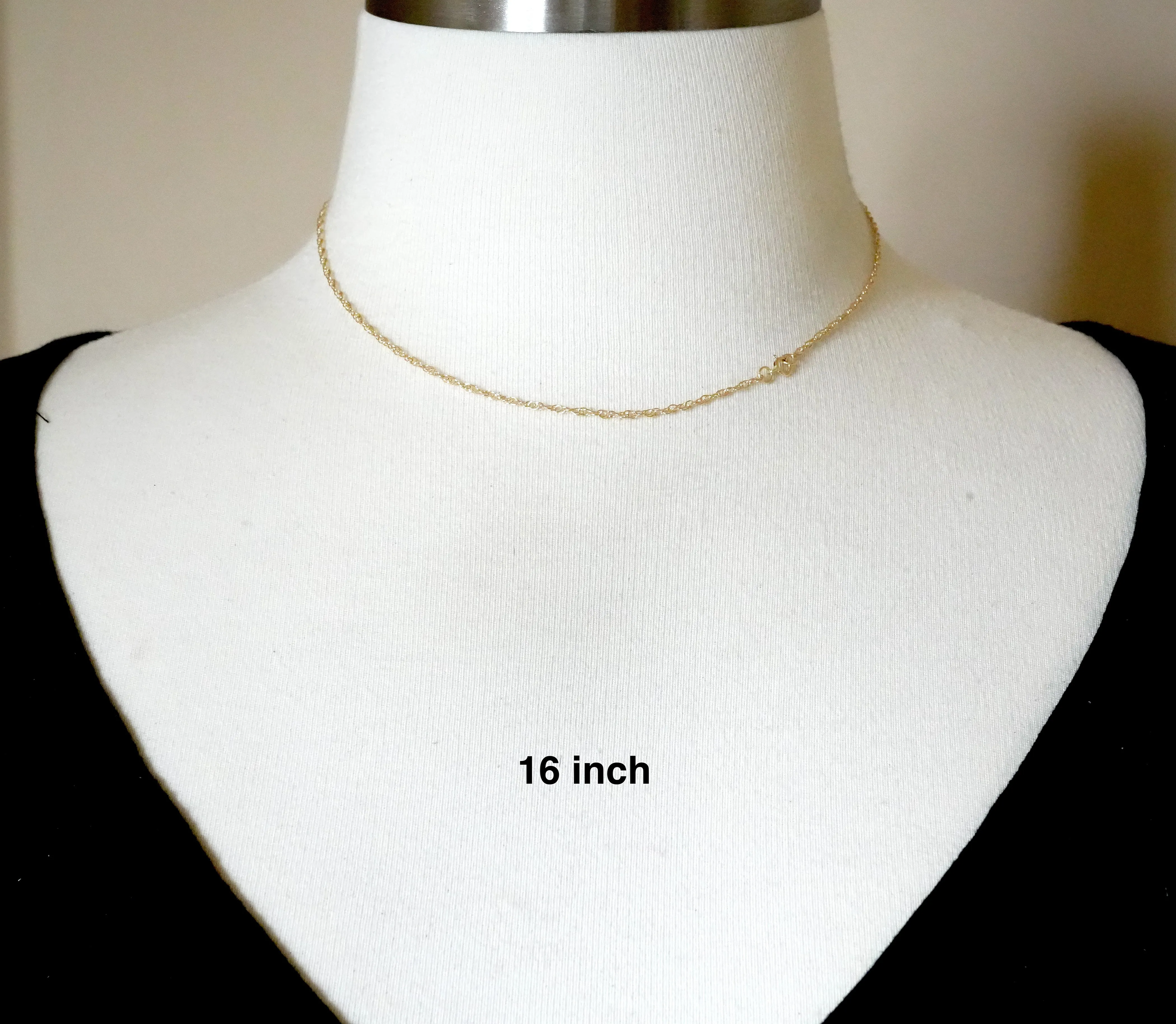 14K Yellow Gold 1.35mm Cable Rope Bracelet Anklet Choker Necklace Pendant Chain