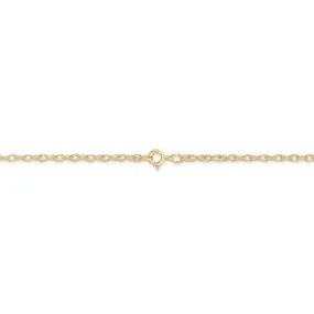 14K Yellow Gold 1.35mm Cable Rope Bracelet Anklet Choker Necklace Pendant Chain
