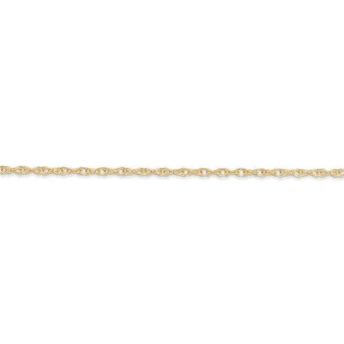 14K Yellow Gold 1.35mm Cable Rope Bracelet Anklet Choker Necklace Pendant Chain