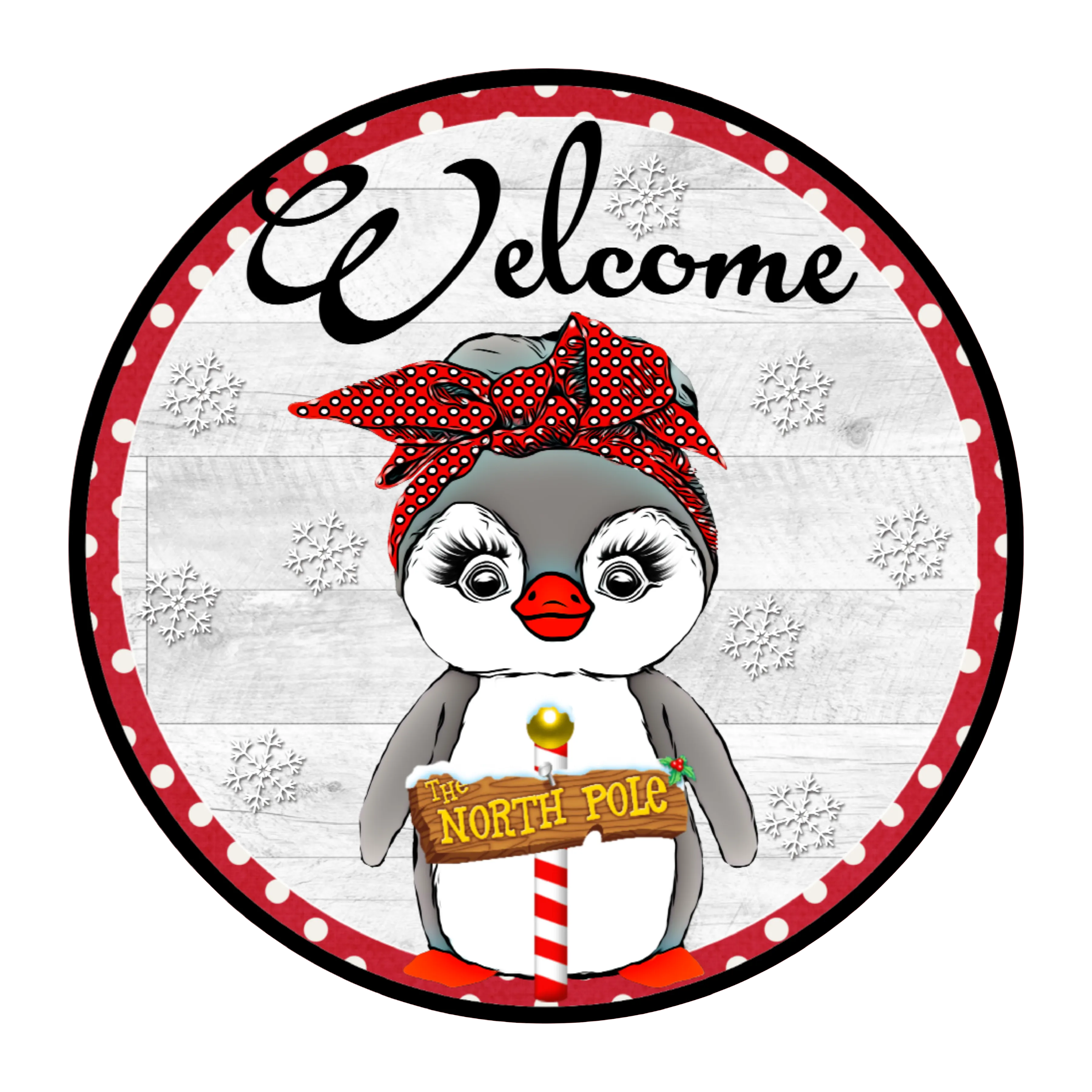 #16 Welcome Sign, Holiday Sign, Wreath Center, Wreath Attachment