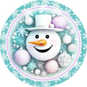 #19 Winter 3D Snowman Sign, Winter Sign, Wreath Center, Wreath Attachment