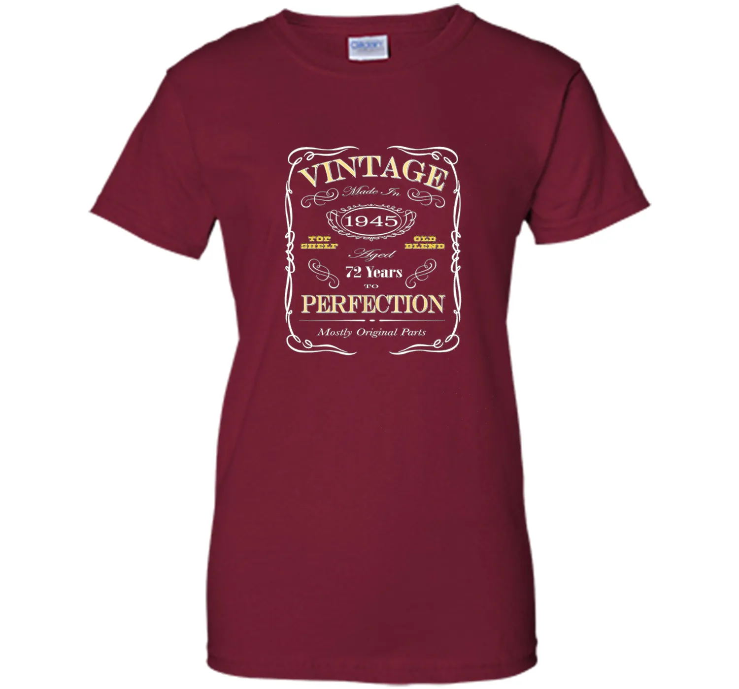 72nd Birthday Gift T-Shirt - Born In 1945 Vintage Style