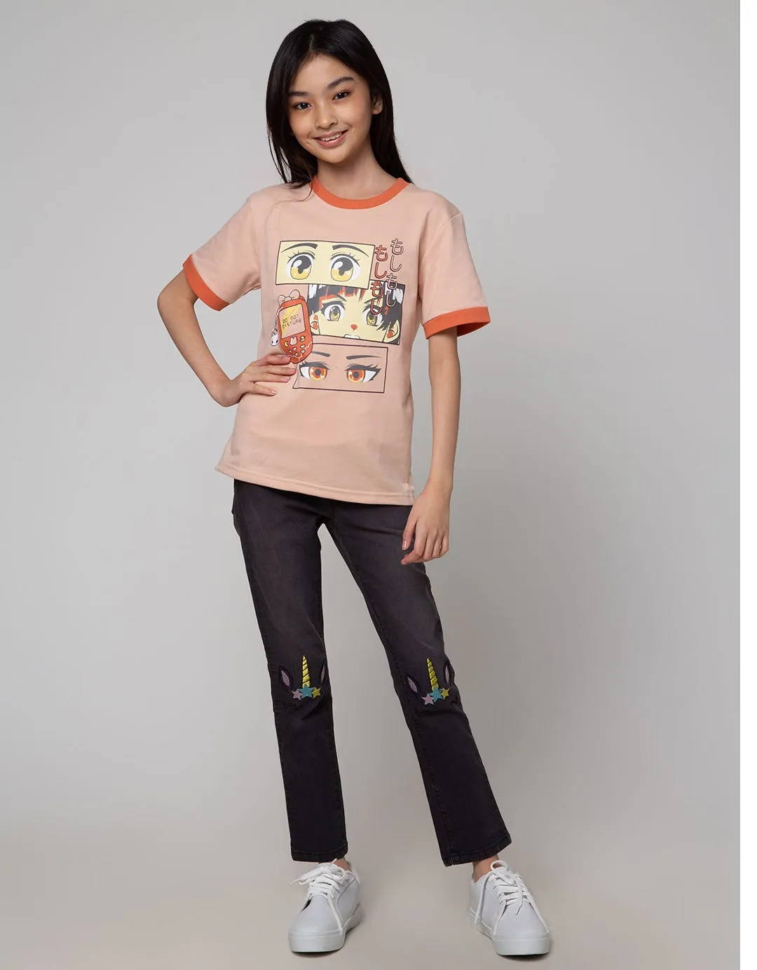 Aero Denim Long Pants Bordir Unicorn Knee