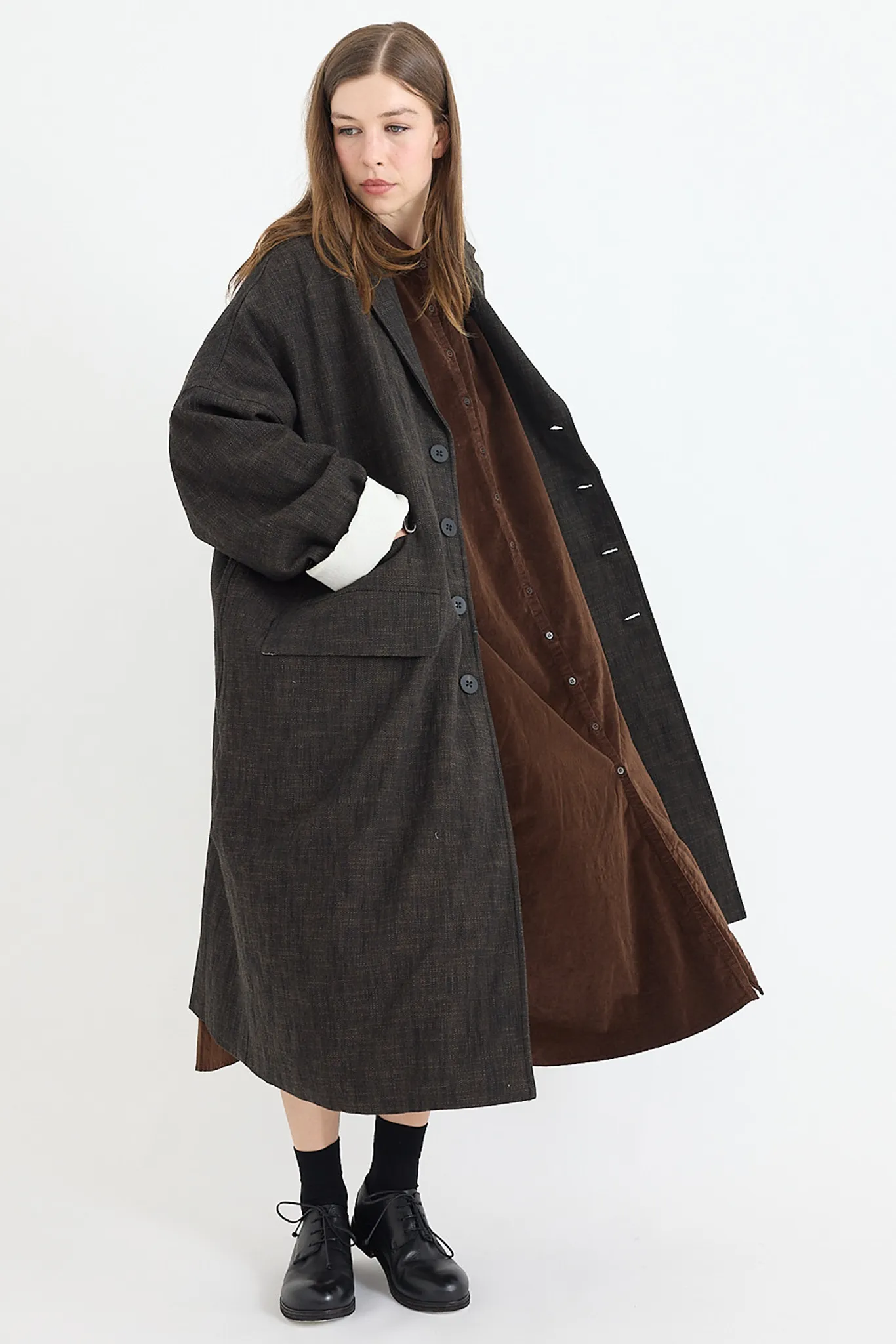 Album Di Famiglia - Loose Coat Nattè CW - Coffee