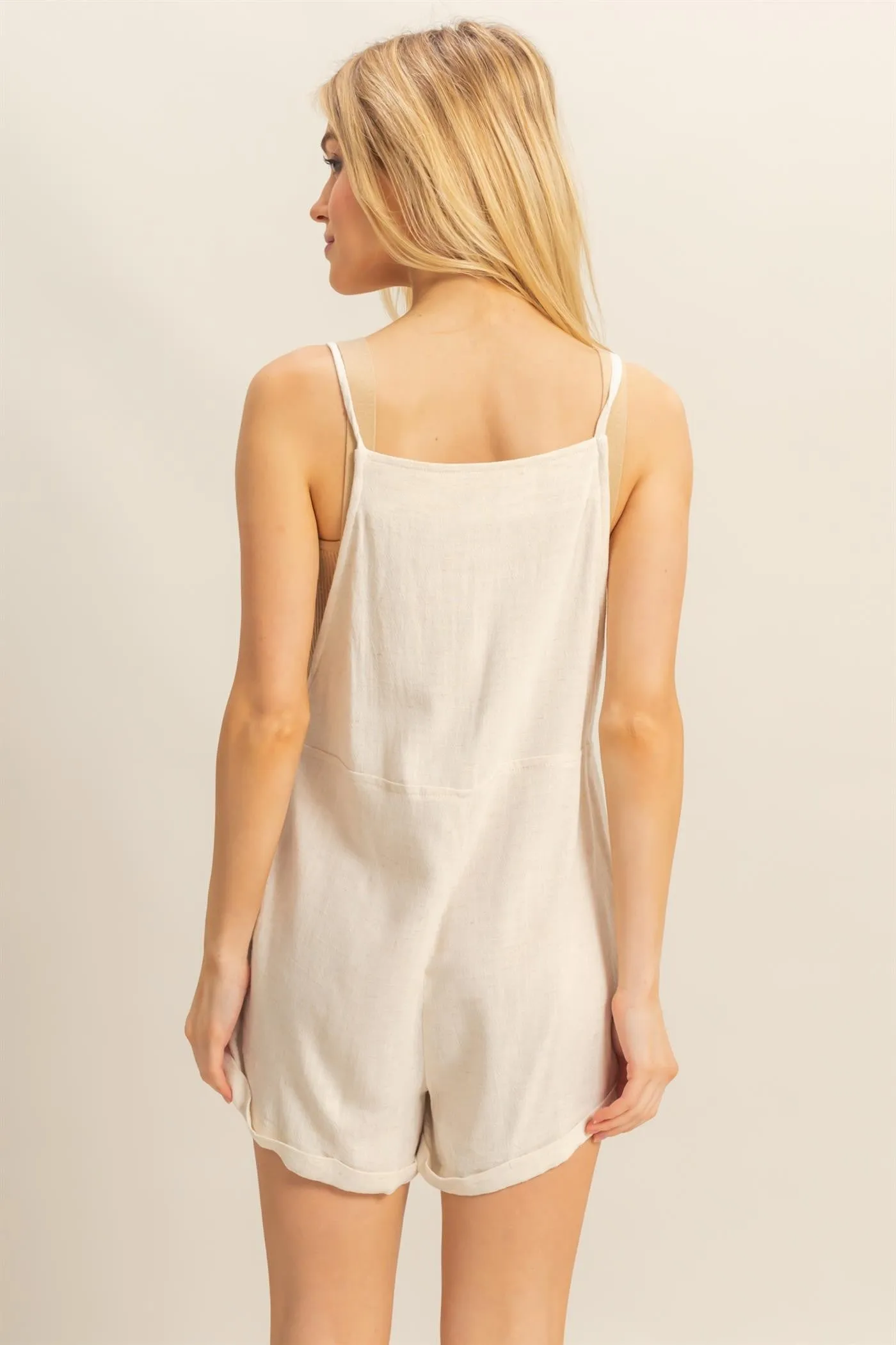 Allie Romper Overall in Oatmeal