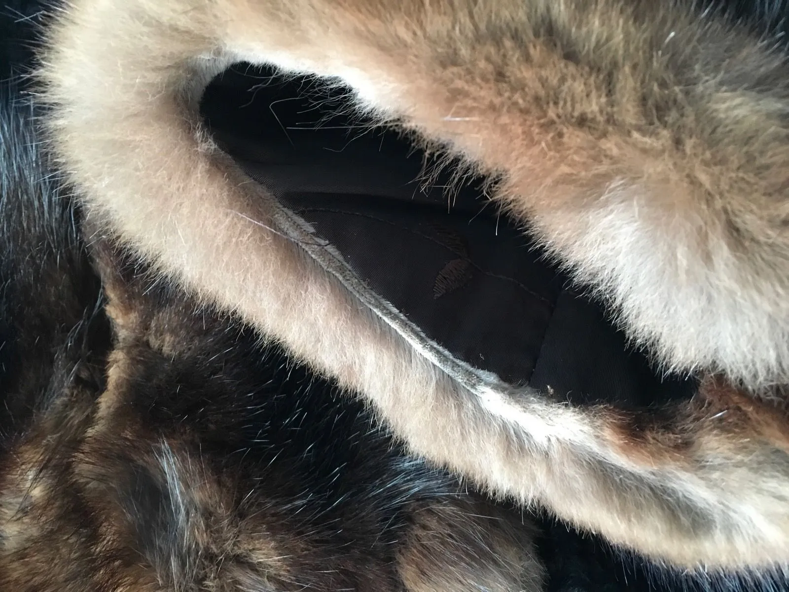 AMAZING PERSIAN LAMB ASTRAKAN AND SABLE TRIM FUR COAT SIZE S SMALL Ladies