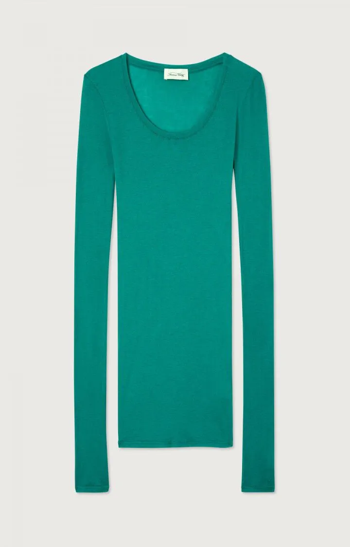 American Vintage | Massachusetts Longsleeve T-shirt - Vintage Peacock