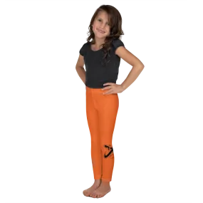 Athletic Apparatus Orange Black logo White stitch V3 Kid's Leggings