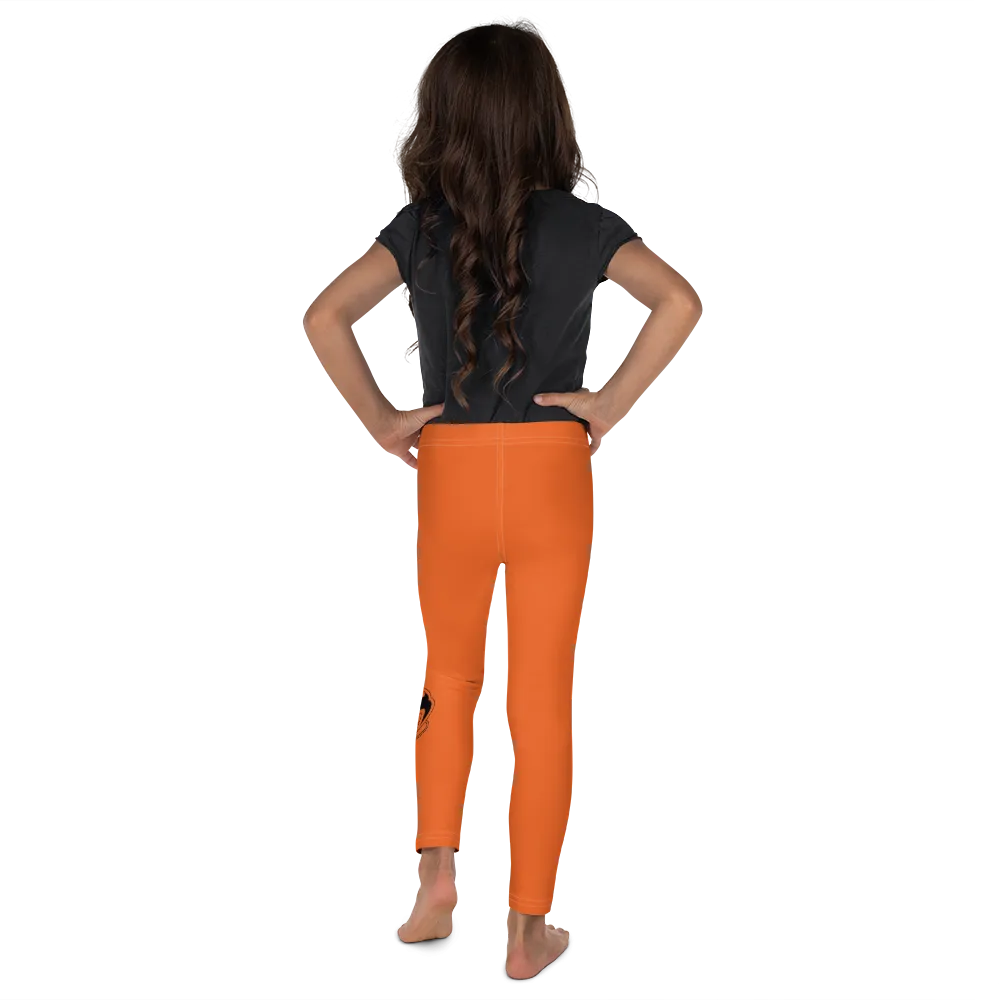 Athletic Apparatus Orange Black logo White stitch V3 Kid's Leggings