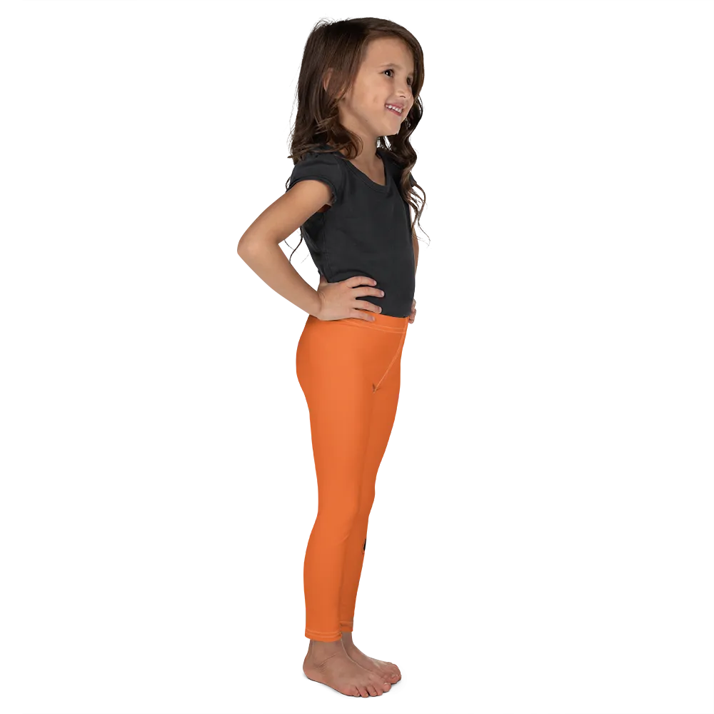 Athletic Apparatus Orange Black logo White stitch V3 Kid's Leggings