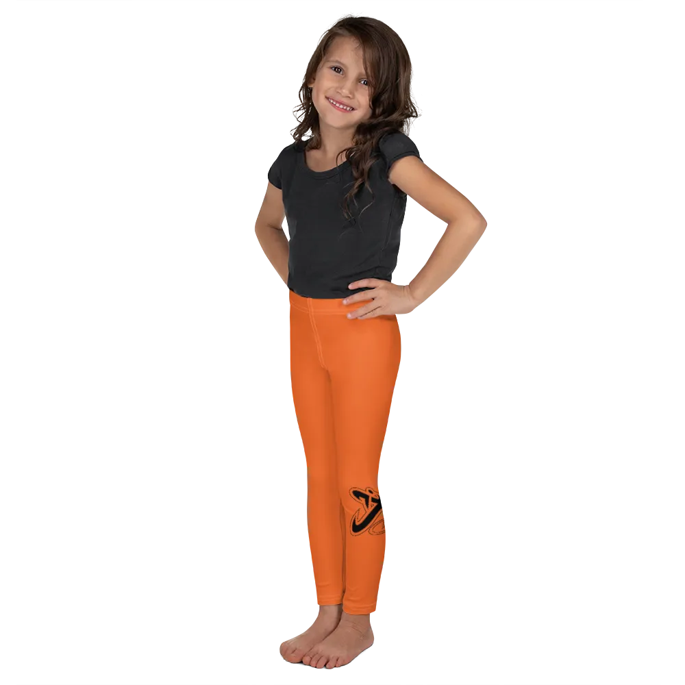 Athletic Apparatus Orange Black logo White stitch V3 Kid's Leggings