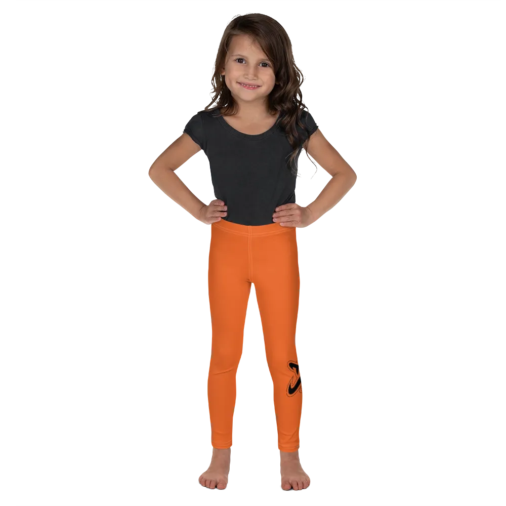 Athletic Apparatus Orange Black logo White stitch V3 Kid's Leggings