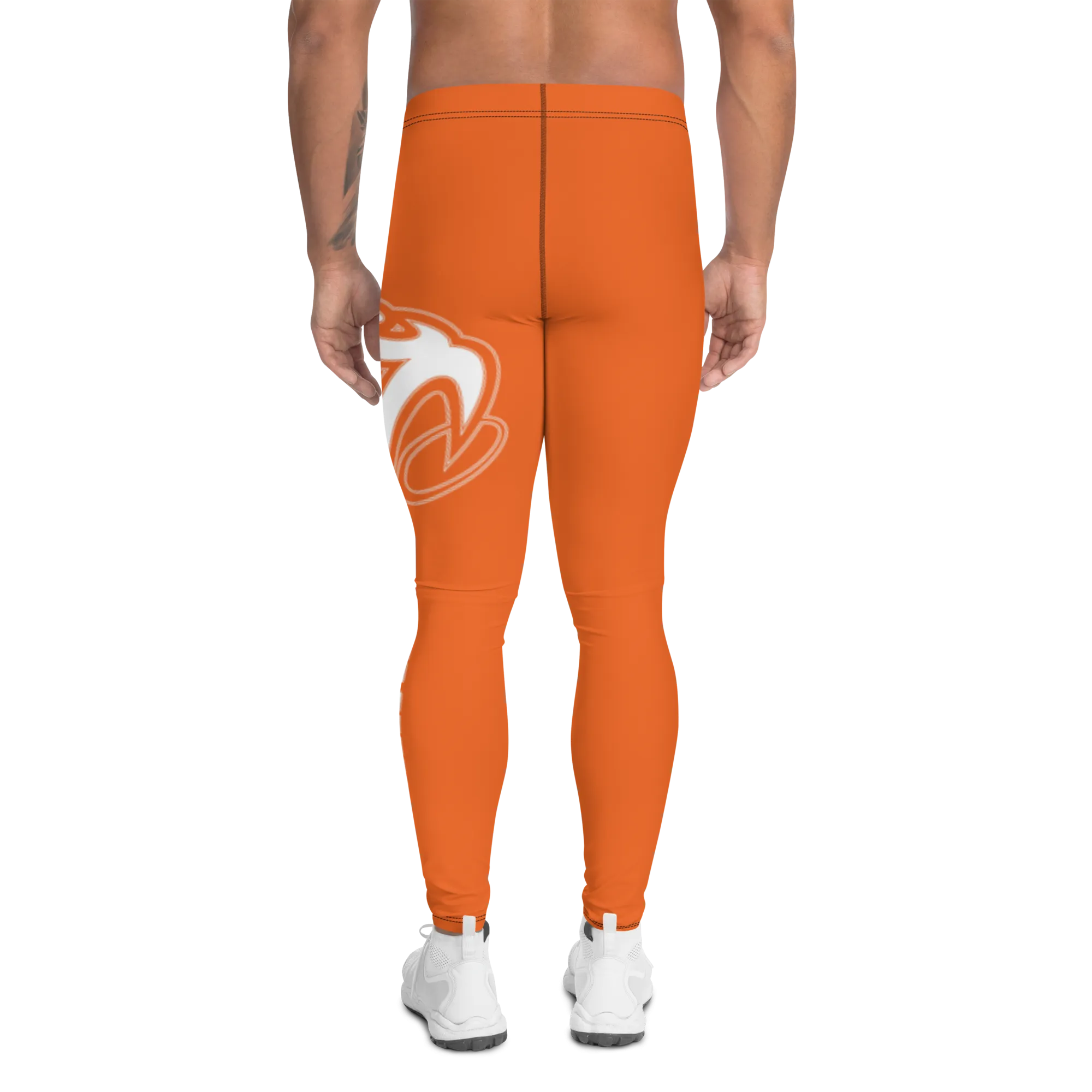 Athletic Apparatus Orange White logo V2 Men's Leggings