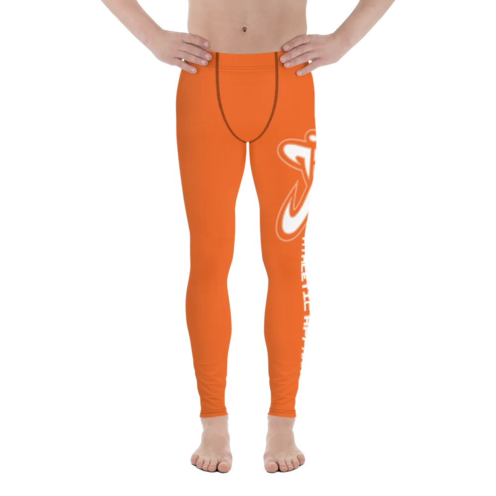 Athletic Apparatus Orange White logo V2 Men's Leggings