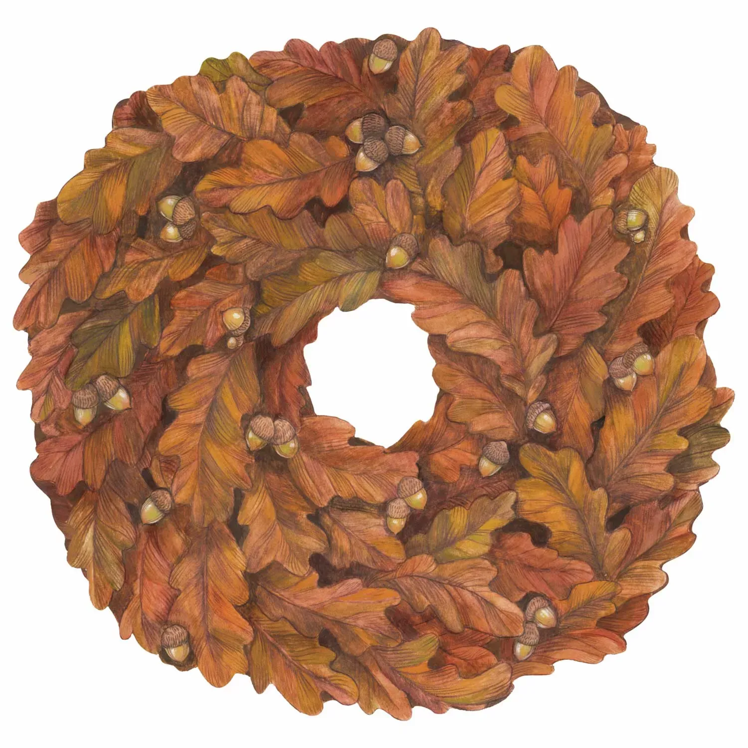 Autumn Wreath Die-Cut Paper Placemats