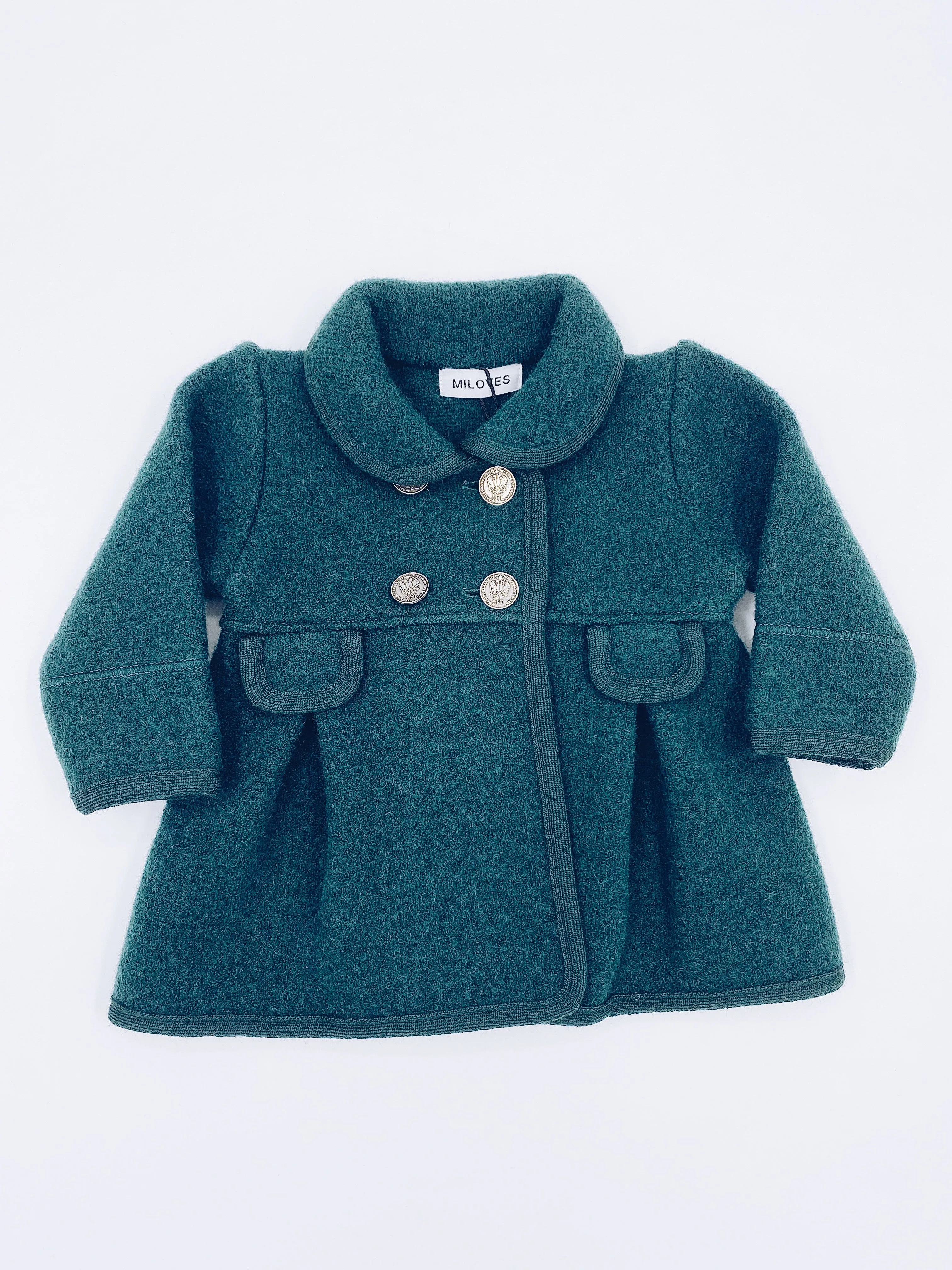 Beautiful Deep Green merino wool coat.