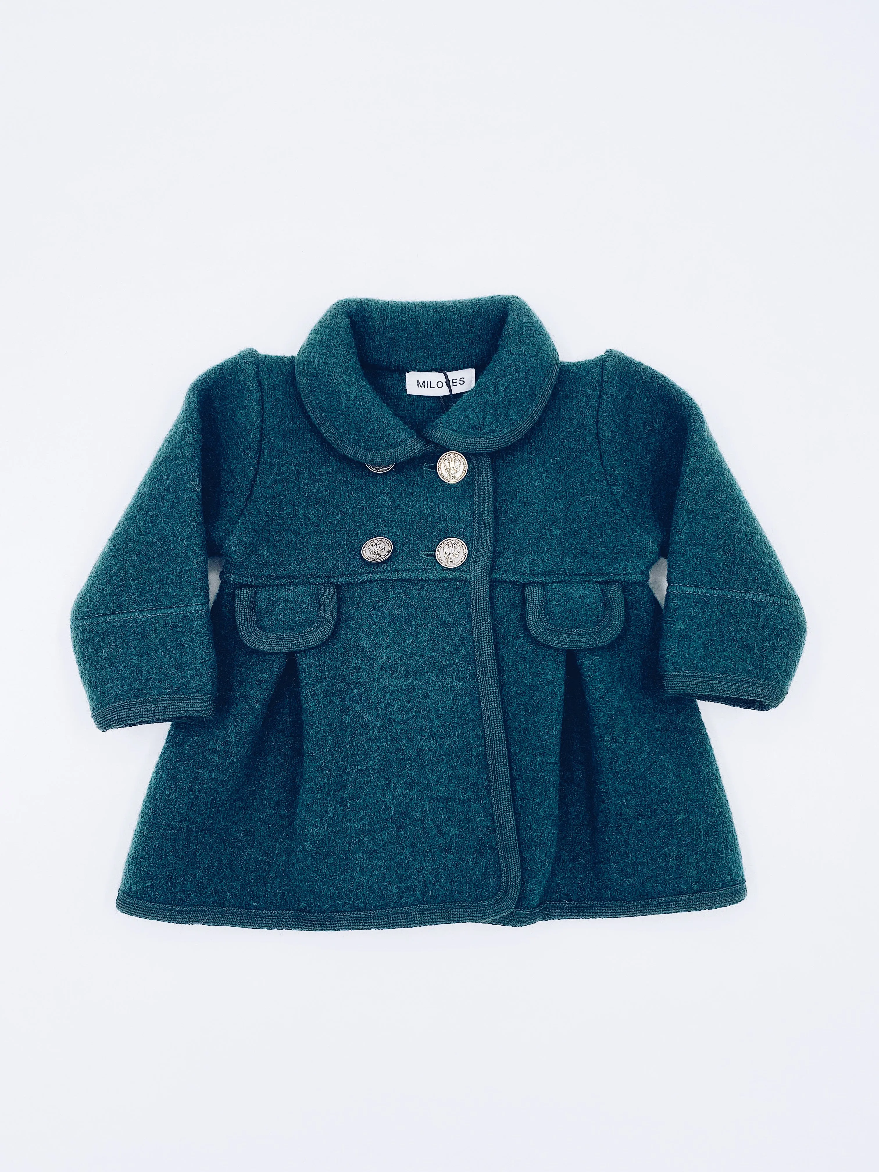 Beautiful Deep Green merino wool coat.