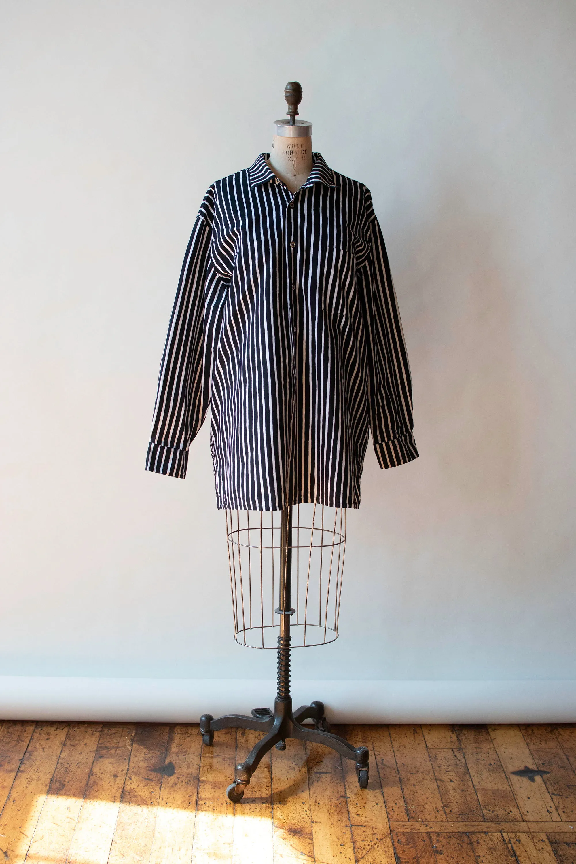 Black and white striped shirt | Marimekko C. 1980s