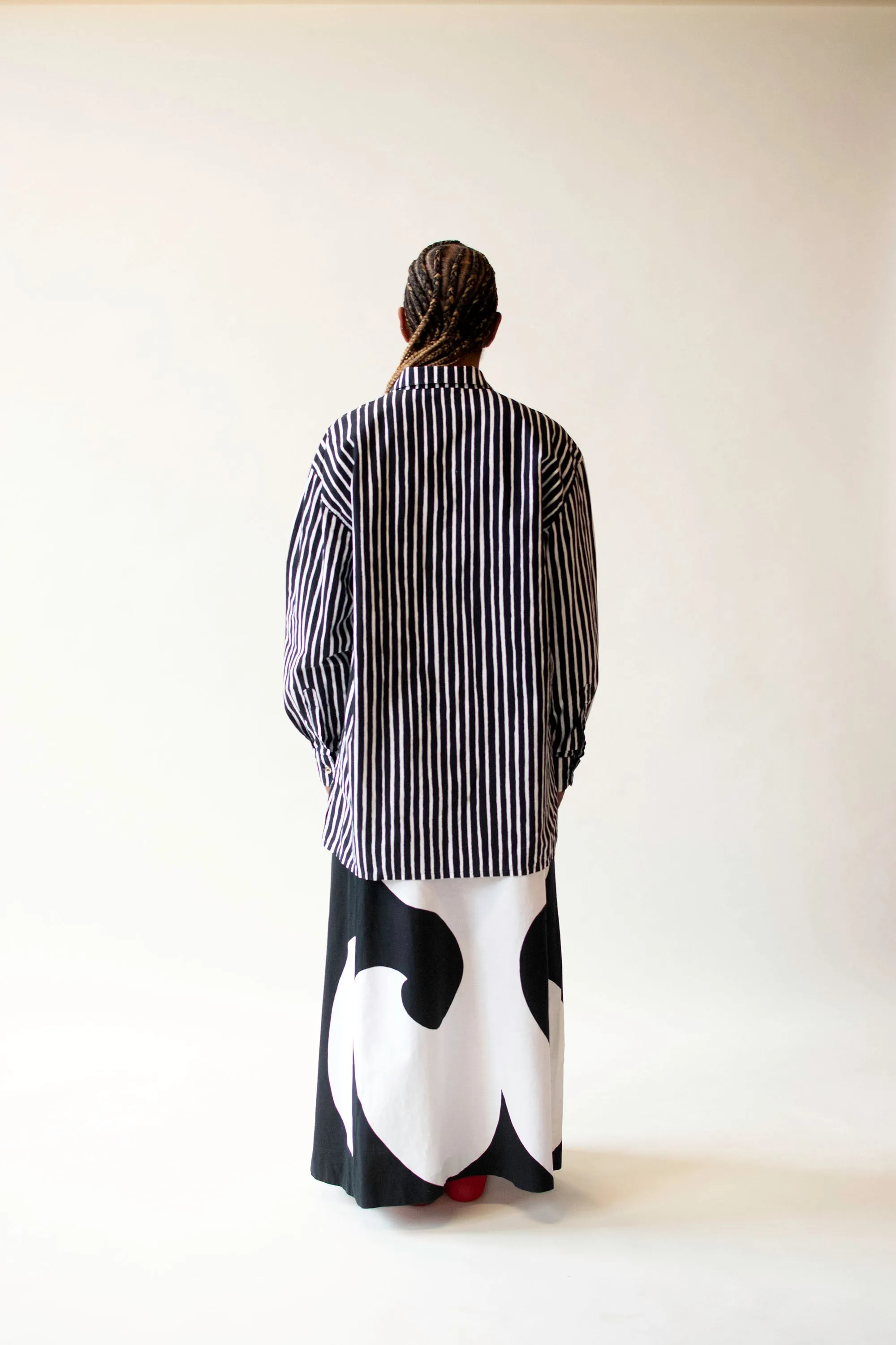 Black and white striped shirt | Marimekko C. 1980s