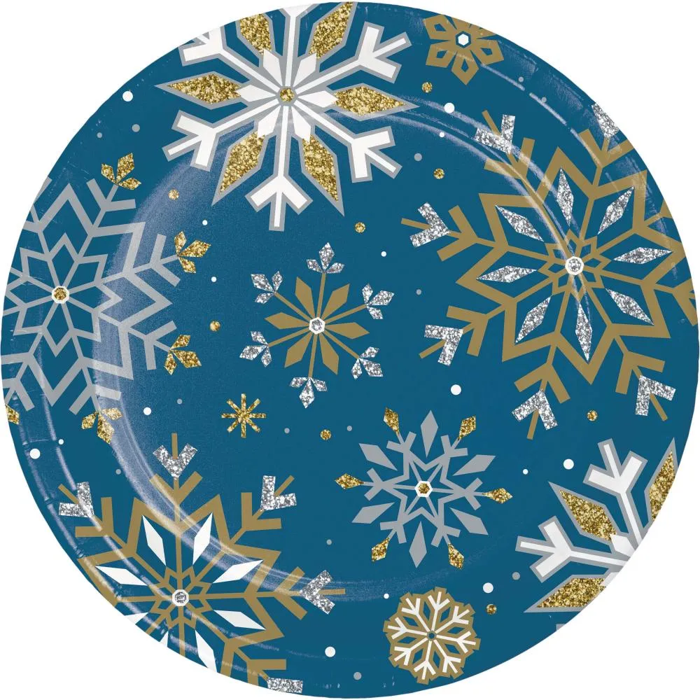 Bulk Whimsical Winter Paper Dinner Plate (Case of 96)