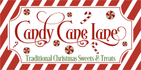 Candy Cane Lane Sign, Holiday Sign, Wreath Attachment