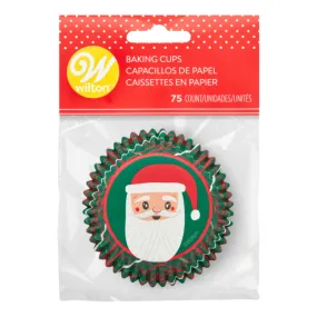 Christmas Festive Santa Claus Cupcake Liners | 75 ct