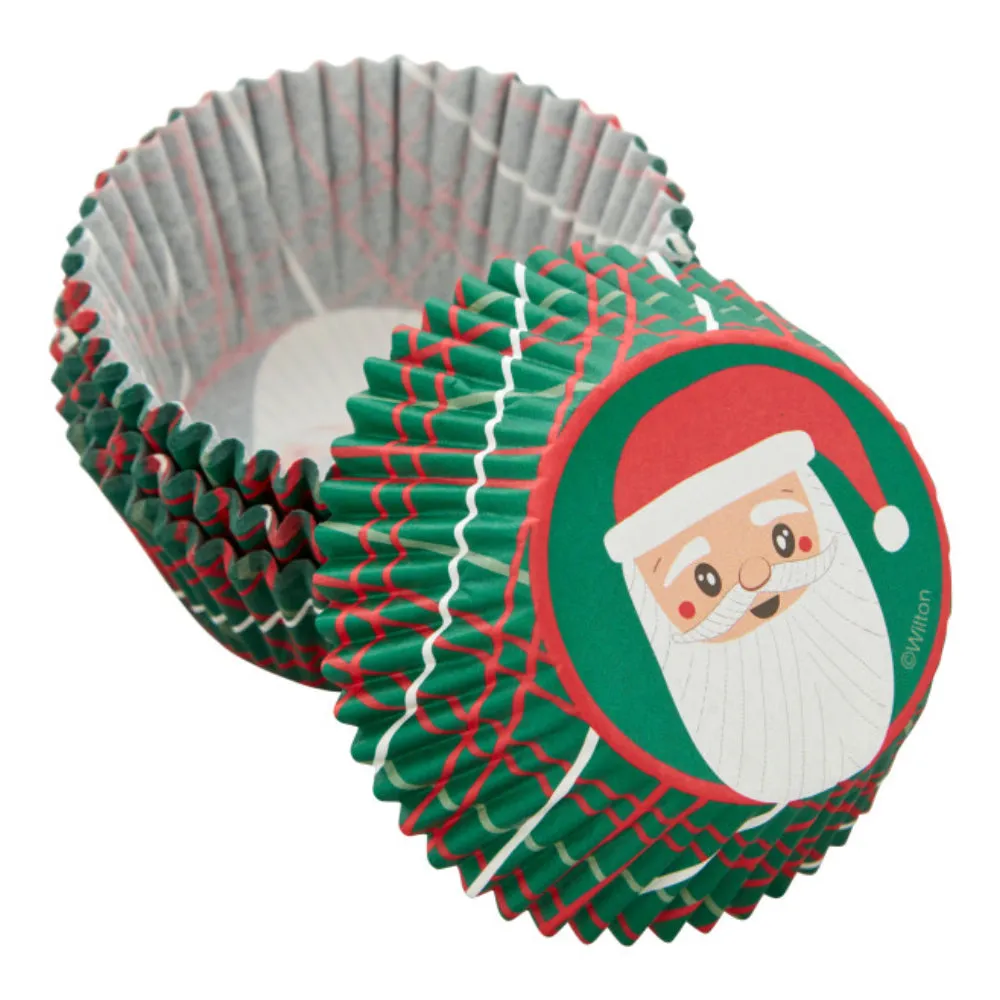 Christmas Festive Santa Claus Cupcake Liners | 75 ct