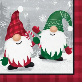 Christmas Holiday Gnomes Lunch napkins | 16ct