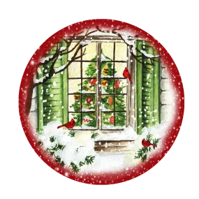 Christmas House Tree, Cardinals,Wreath Sign, Wreath Supplies, Wreath Center
