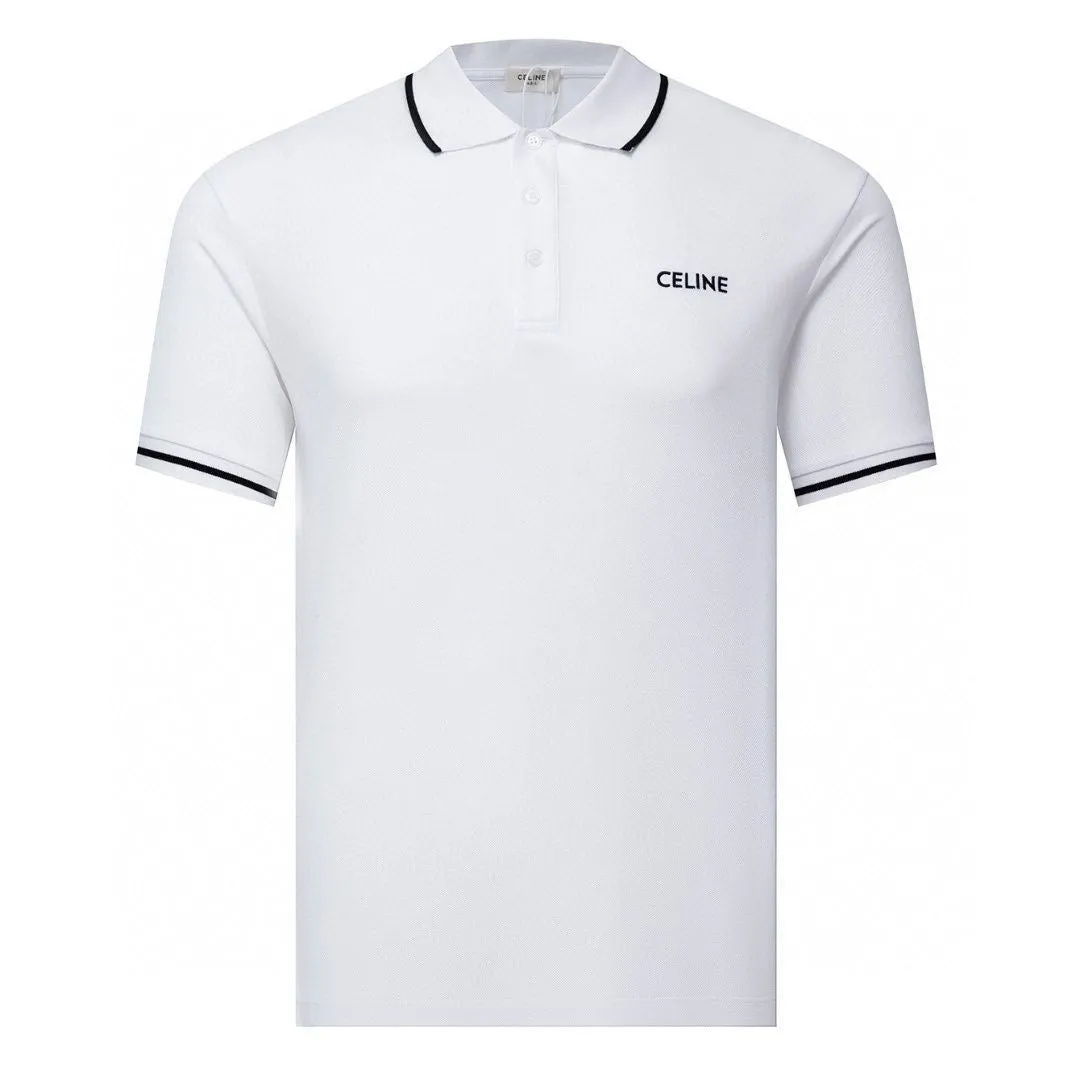 CLTH349 Celine Classic Polo Shirt in Cotton Piqué