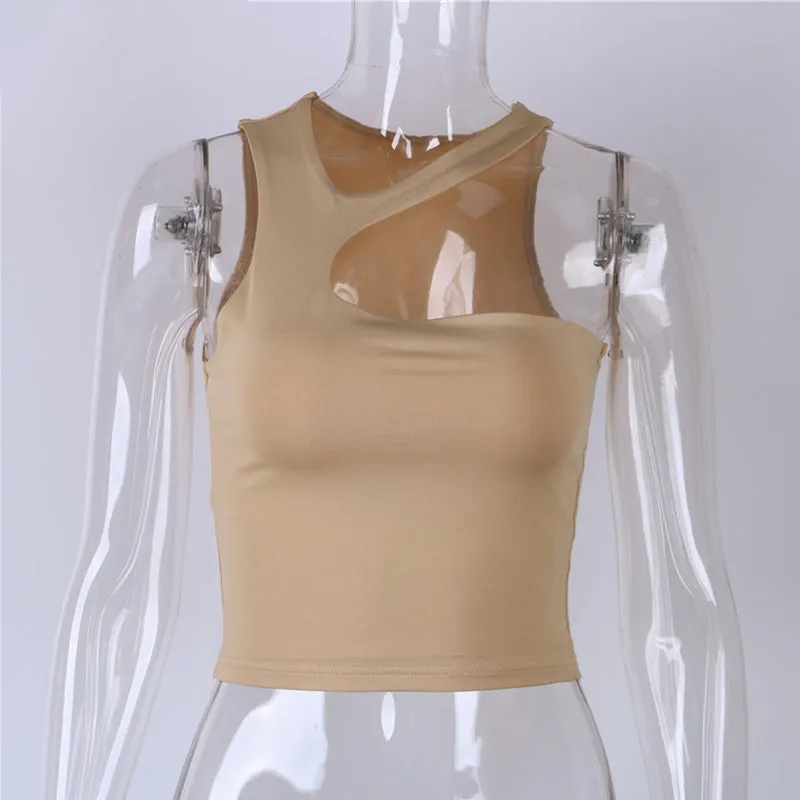 Cut-Out Off Shoulder Crop Top