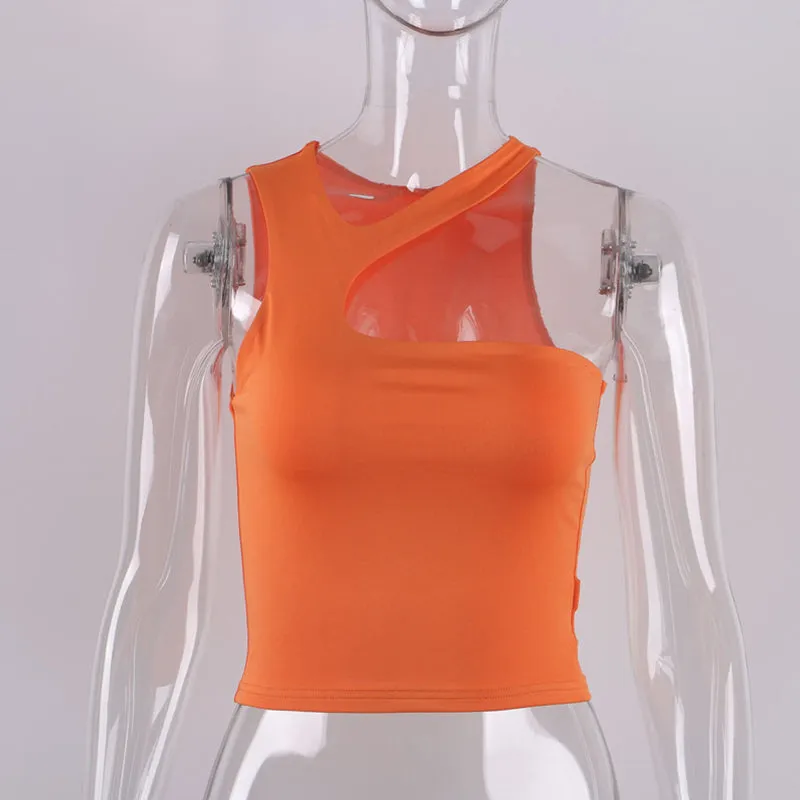 Cut-Out Off Shoulder Crop Top