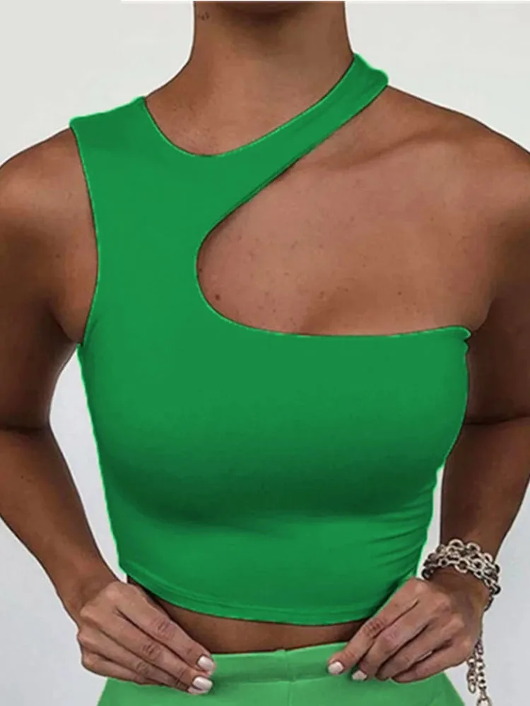 Cut-Out Off Shoulder Crop Top