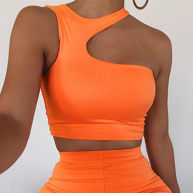 Cut-Out Off Shoulder Crop Top