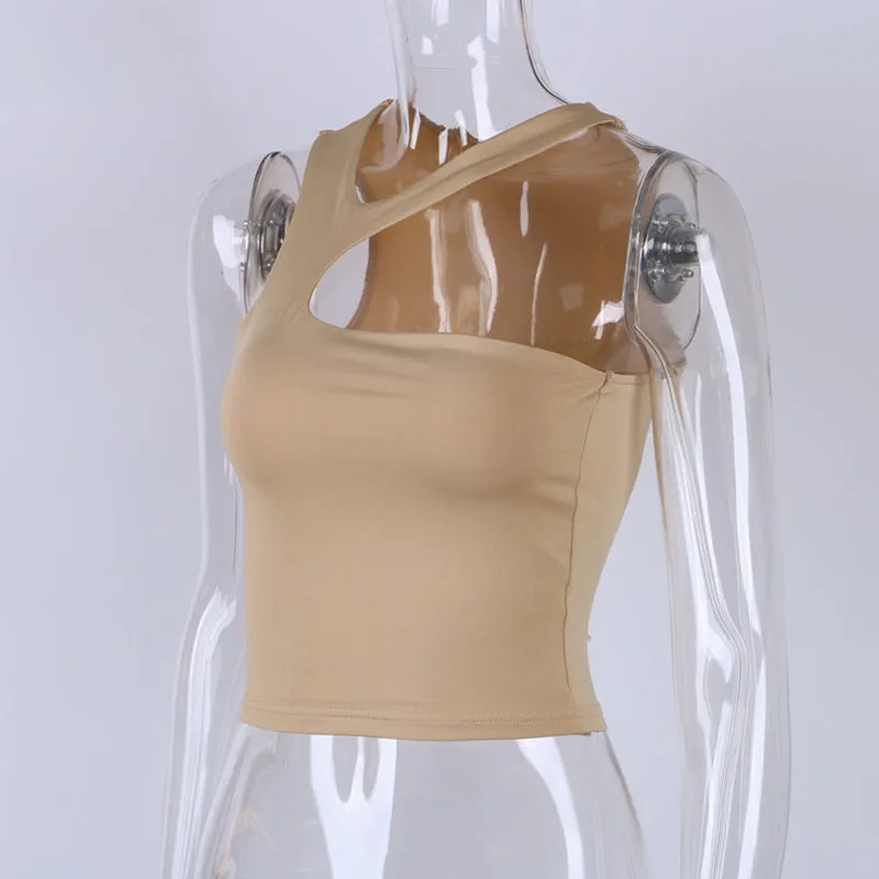 Cut-Out Off Shoulder Crop Top