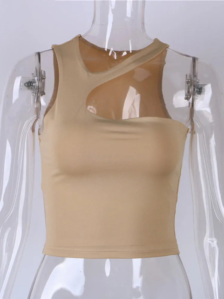 Cut-Out Off Shoulder Crop Top