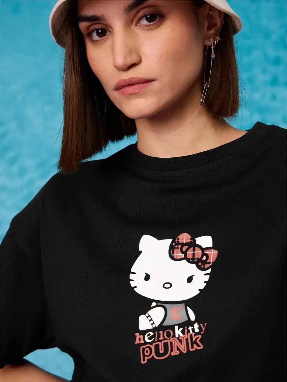 Cute Hello Kitty Printed Cheap Price High Quality Womens Drop Shoulder T shirt Legacy Boutiques Bangladesh