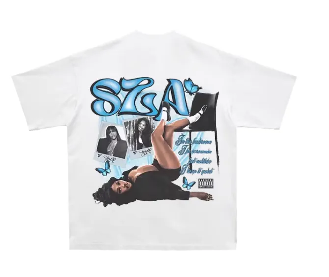 DKNT SZA HIP HOP SINGER PORTRAIT RETRO T SHIRT