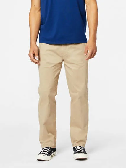Dockers Mens Straight fit Chinos Pants 34 / 34 Beige Solid Stretch