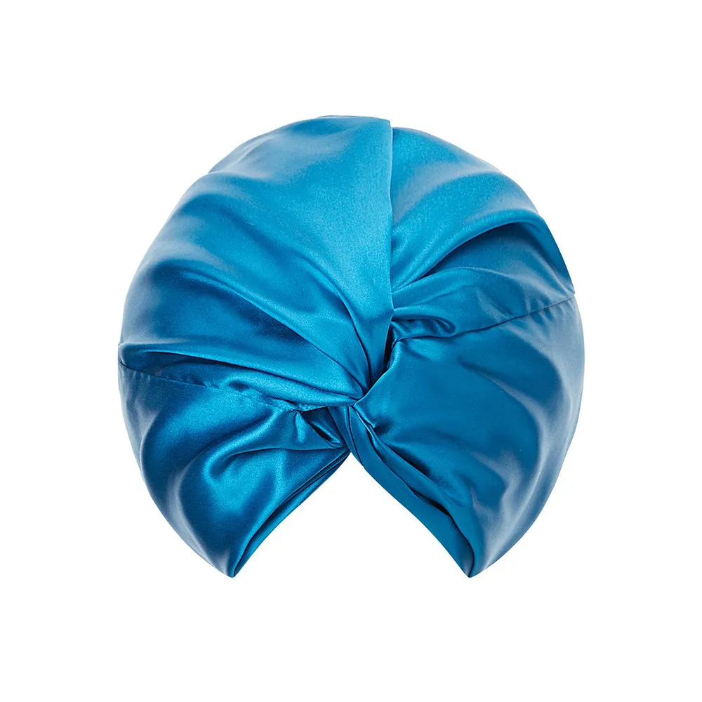 Double Layer Silk Bonnet - Teal