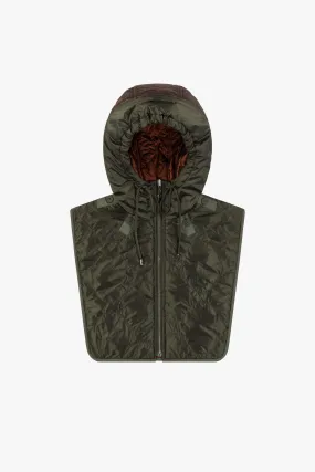 Elements Quilt Zip Hood - Dark Olive / Amber