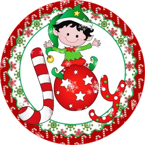Elf Sign, Whimsical Sign, Holiday Sign, Christmas Sign, Wreath Supplies, Wreath Center