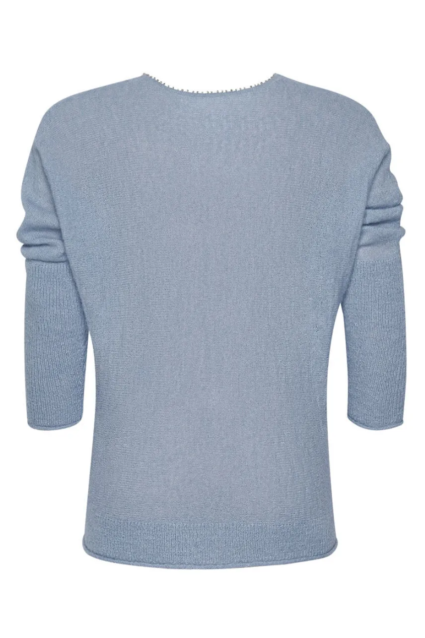 Eva Batwing Sweater in Lake Blue