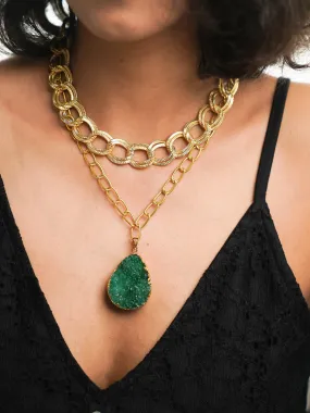 Ezme Pendant   Gold Chain