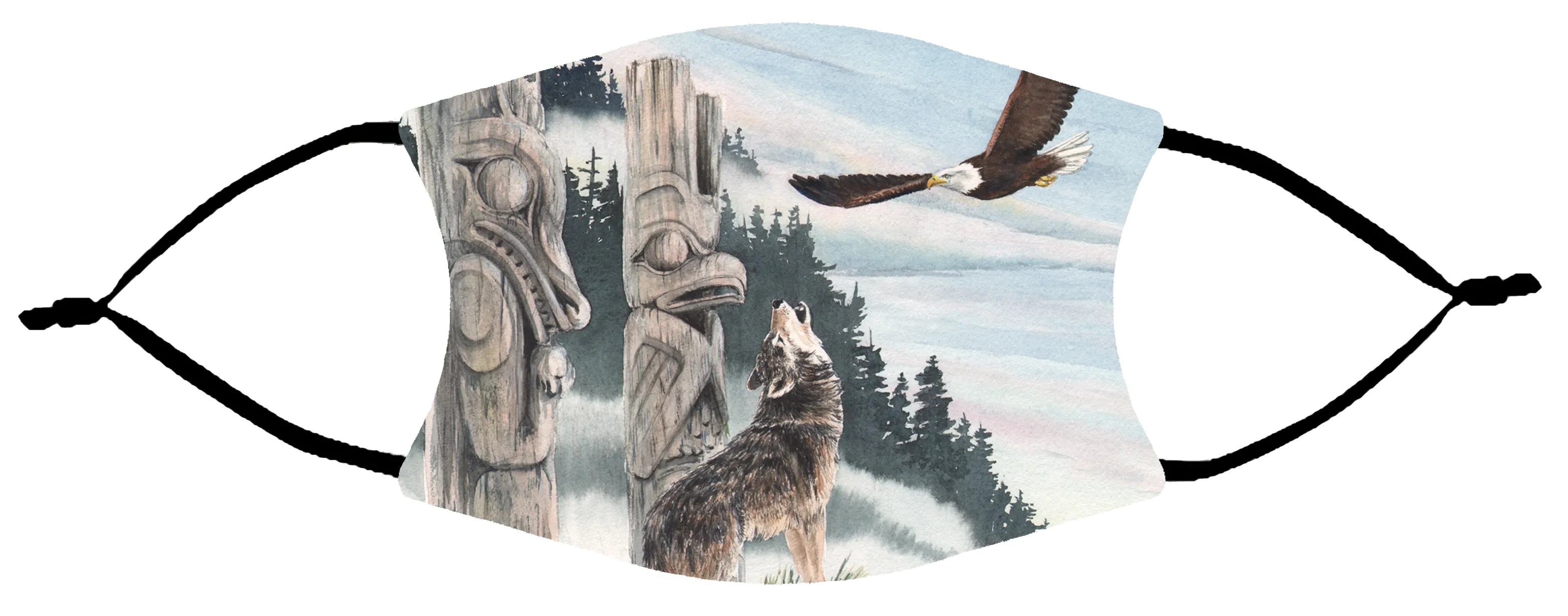 Face Mask - Eagle and Wolf