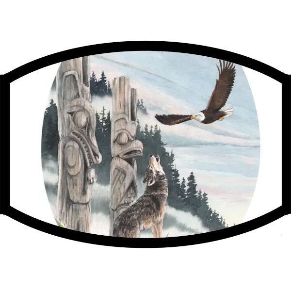 Face Mask - Eagle and Wolf