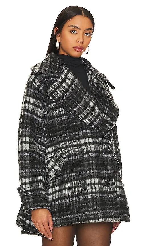 Free People Highlands Wool Coat in Black