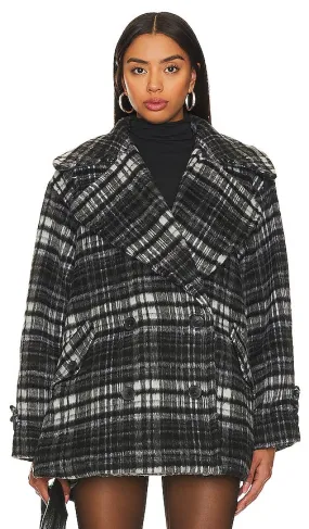 Free People Highlands Wool Coat in Black