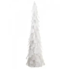 Glittered Feather Cone Topiary